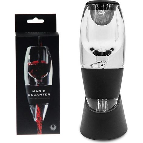 Ce décanteur/verseur utilise un mécanisme de décantation unique pour révéler rapidement les arômes du vin. C'est le cadeau idéal pour les amateurs de vin.-AquaForge (1/5)