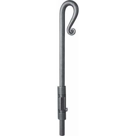 Verrou pistolet forgé pour portail - Hauteur 500mm Longueur 55mm Diamètre Ø16mm - Acier - À souder - DECO FER FORGE