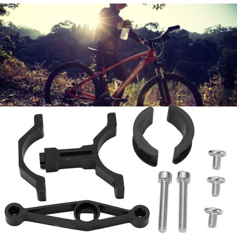 Support de bouteille vélo réglable pour guidon ou tige de selle - Monture adaptable route et VTT - Noir (1/5)