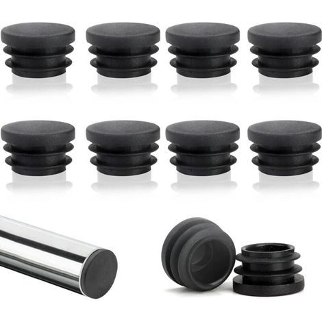 Lot de 10 capuchons de lattes rondes 22 mm – Plastique PE résistant – Protection meubles et sols – Réduction bruit déplacement (1/5)
