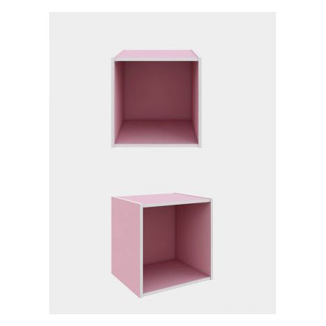 CUBO 35X29X35 CM ROSA