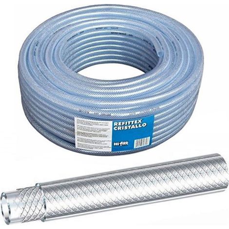 Tuyau Refittex Cristal 8x14 mm, 50 m, raccords