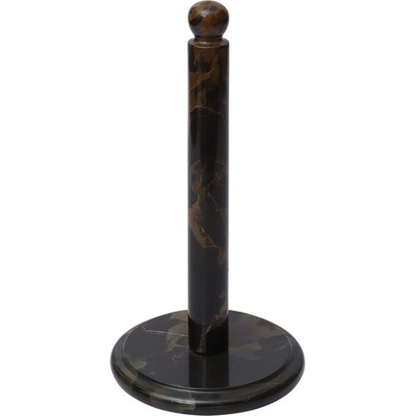 Interiors by Premier Ziarat Black and Gold Marble Kitchen Roll Holder, Scratch-less Kitchen Holder, Easy to Use Roll Holder (1/4)