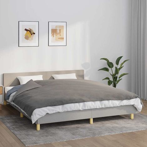 Gewichtsdecke mit Bezug Grau 155x220 cm 7 kg Stoff