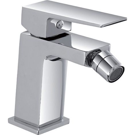 Rubinetto bidet cromato serie Kubo con scarico click clack incluso (1/5)