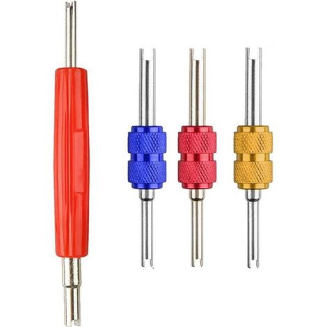 4-piece R134 R12 A/C HVAC Air Conditioner Schrader Valve Core Remover Tool (1/5)