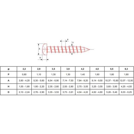 Vis pour tôle ULTIMA VISSER FIXER COLLER VTCPH4,8X70/60 Zinguée Ø4,8x70 mm Boîte 200