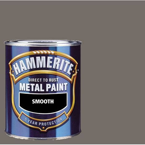 Hammerite - Smooth Direct to Rust - 750ML - Mercury Grey