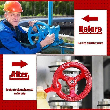 Clé à vanne double extrémité de 8 pouces, compatible avec les pipelines et les cuves de raffinerie, capacité de tuyau de 1/8 pouce à 1-1/2 pouce, pour la protection. (1/5)
