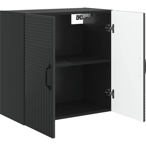 Armadietto a muro Mobiletto a muro Nero 59 x 31 x 60 cm Legno ingegnerizzato DAS432098 (1/5)