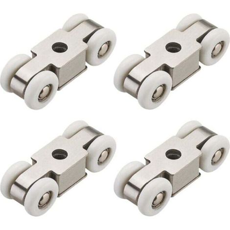 Lot de 4 roulettes pour portes coulissantes pour une Installation Facile et Sans Effort Silencieuses et Légères(8 Pièces (1/2)