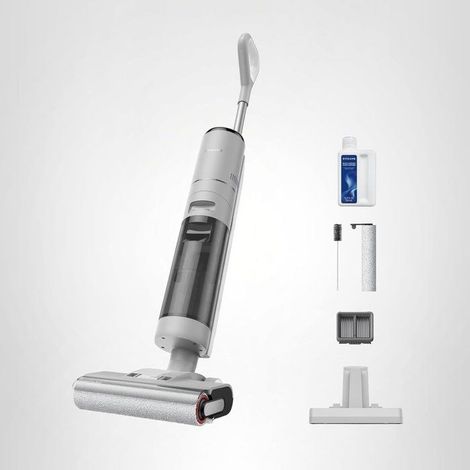 DREAME G10 Pro Aspirapolvere Lavapavimenti, aspirazione da 16 kPa, spazzola che pulisce sui due lati, pulizia automatica con doppia rotazione, autonomia di 35 min, ampio display LED, 75 dBA