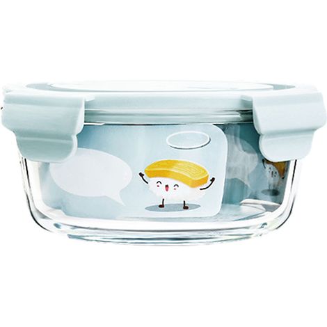 Boîte À Repas Étanche - Récipient De Stockage Alimentaire En Verre Et Silicone - Pour Pique-Nique Camping Voyage Bureau - Lot De 3 (1/5)