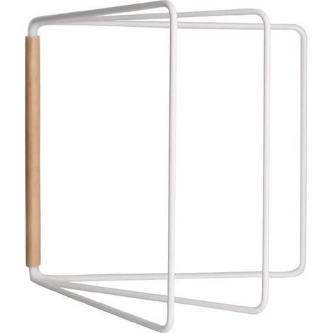 Soporte para paños de cocina，Soporte para toallas，1 pieza，Estante de almacenamiento，estantes de almacenamiento，blanco (1/5)