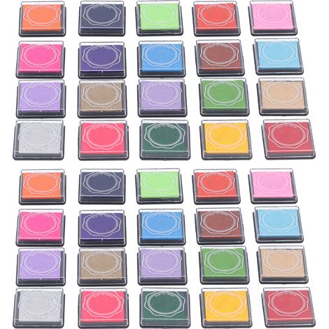 2 Box Stamp Pad 20 Colors NonToxic HandMade Children Finger Ink Craft Supplies (1/5)