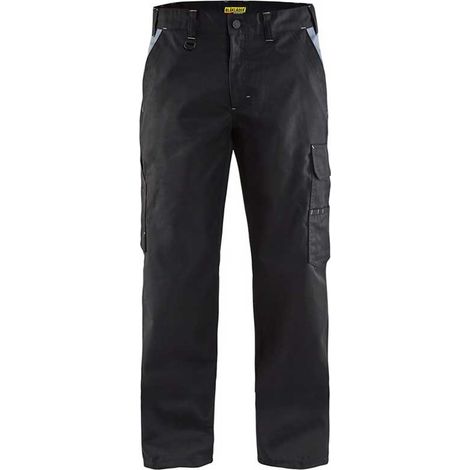 Pantalon de travail multipoches Blaklader industrie 100% coton Noir / Gris 44 (1/5)
