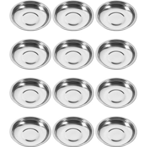 12 Bols,Acier Inoxydable,6cm,Rond,Sauce,Épices,Snacks,Apéritif,Cuisine,Restaurant