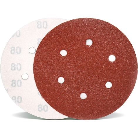 Disco Velcrato al corindone per metallo legno e cuoio D.115 gr 220 Rosver 100pz