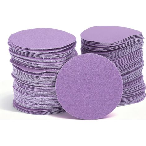 Papier de verre imperméable violet à scratch de 3 pouces, 160 feuilles par paquet, grain mixte 60-10000, convient au travail du bois ou au ponçage automobile. (1/5)