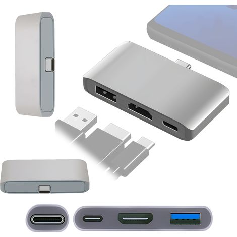 HUB Multiport USB-C 3.1 auf USB-C / HDMI 4k / USB 3.0 Adapter Konverter (1/5)