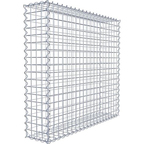 Gabiondeco - Gabion 100 cm x 90 cm x 20 cm (L x H x P). mailles 5 x 5 cm. Spirale - Made in Germany (1/5)