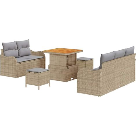 Maison Exclusive - Ensemble de canapé de jardin 8 pièces 7-Nombre de places (1/5)