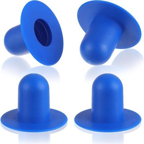 Set mit 4 Poolabdeckungen und Dichtungsstopfen für Intex- und Bestway-Filterpumpen (blau) (1/4)