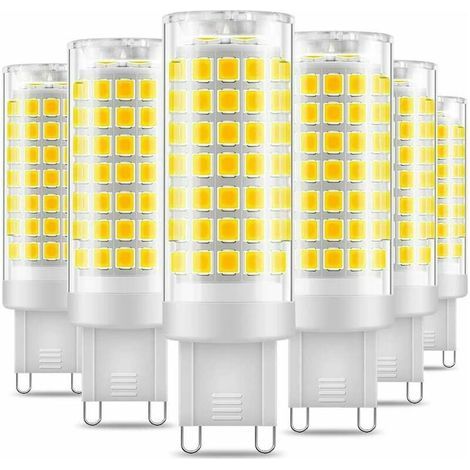 6pcs G9 7W LED Bulb, 430LM, Cool White 6000K, 220-240V, CRI 85, Non-Dimmable, Energy Saving, Ceramic Base, Standard G9 Base [Energy Class D] (1/4)