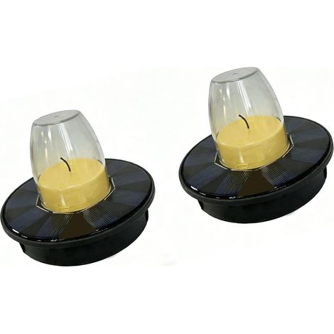 CCYKXA Warm flackernde Schwimmkerze, automatische Dämmerungsbeleuchtung, kabelloser Teichbrunnen, kabellose Wasserdekoration, Dekoration (1/5)