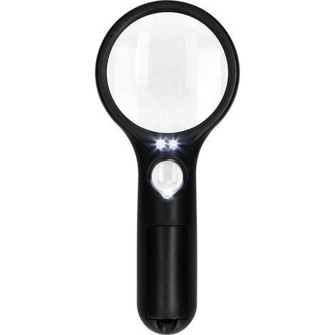 Loupe avec éclairage intégré, grossissement 2,5x à 45x, loupe LED portable pour la lecture de bijoux, cartes, journaux et timbres.