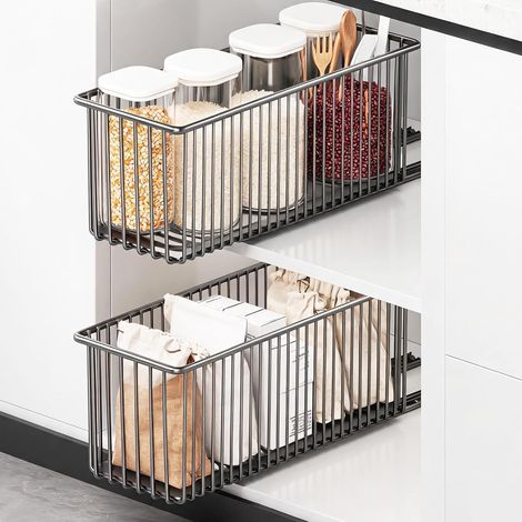 Lot de 2 tiroirs extensibles de cuisine (1/5)