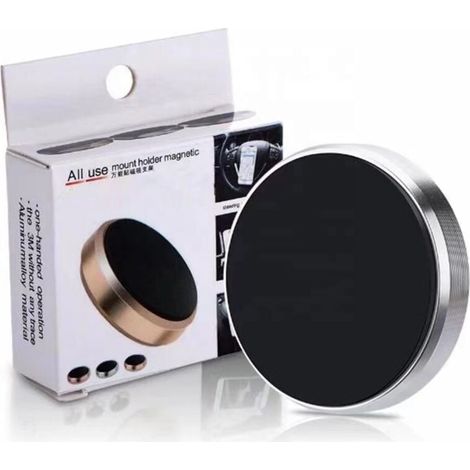Support de téléphone pour voiture - Supports de téléphone pour voiture - Support magnétique universel - Accessoire magnétique pour voiture - Aimant puissant - Argent (1/4)