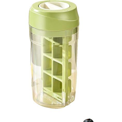 Bicchiere per ghiaccio, design portatile, materiale ecologico, verde (1/2)