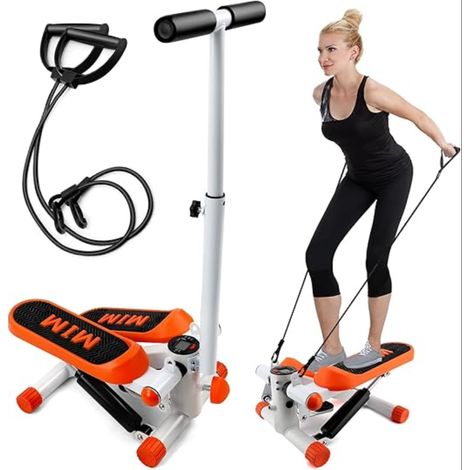 Stepper d'exercice silencieux à LED avec affichage LED - Charge de 200 kg - Antidérapant - équipement d'entraînement (1/5)