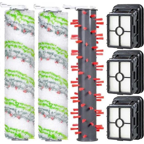 6-teiliges Ersatzteilset für Bissell Crosswave Max 2554, 2554A, 2590, 2593, 2596: Bürstenwalze und Filter für Staubsauger (1/5)