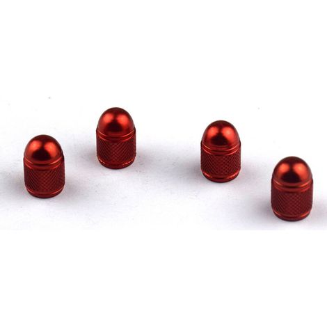 SABIR Capuchon de valve de pneu de voiture Valve en alliage d'aluminium élastique Valve Capve de voiture  5 (rouge) (1/5)