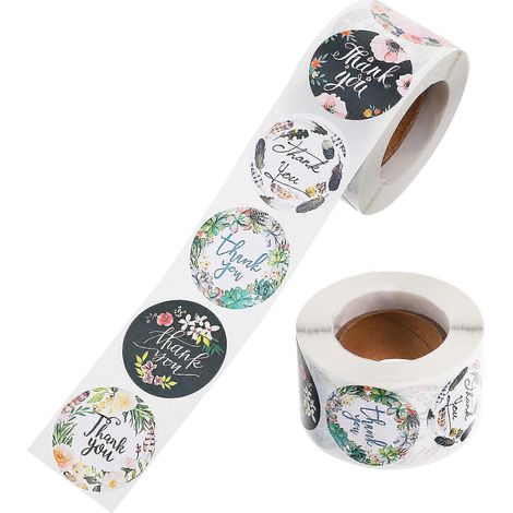 rouleaux/1000 étiquettes autocollantes cadeaux pour sceller les enveloppes-100x3.8x0.1cm (1/3)