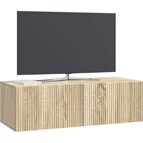 Maison Exclusive - Wandmontierter TV-Schrank Sonoma-Eiche 98 x 41
