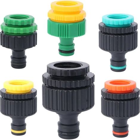 (F, 1 pièce) Raccord rapide fileté 1/2" 3/4" 1 pouce pour tuyau d'arrosage de jardin, raccord rapide en plastique pour tuyau d'arrosage