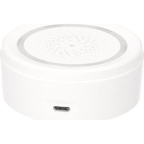 Alarm mit Sirene und Temperatur- und Feuchtigkeitsregelung über Wi-Fi