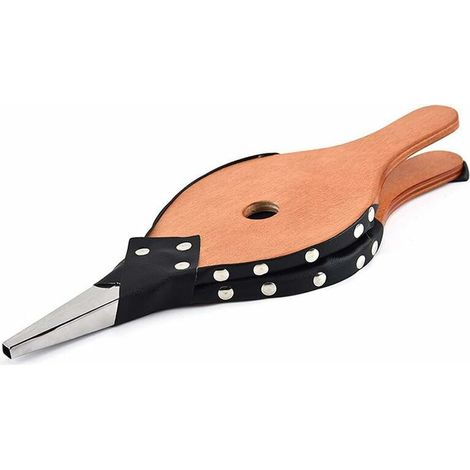 Soufflet de cheminée, souffleur à air en bois vintage pour cheminée et barbecue, allume-feu pour camping extérieur, barbecue, barbecue avec sangle de suspension (1/5)