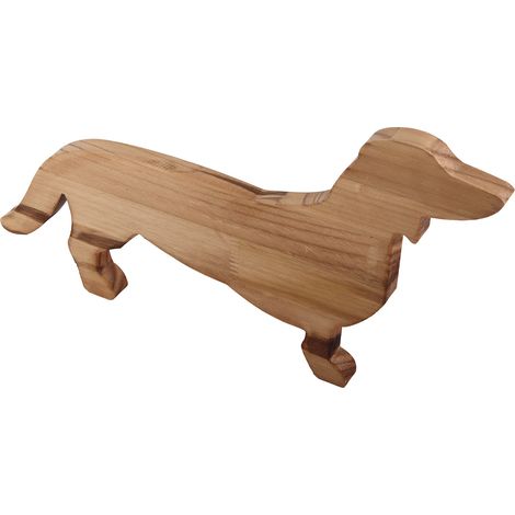 Assiette en bois décorative chien pour service de plats cuisinés, plateau de restaurant, déco cuisine maison (1/5)