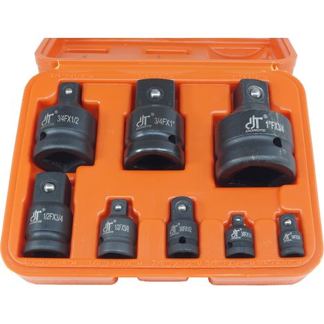 Set Adattatori Riduttori 8pz Utensili Impatto 1/4" A 1" Bussole Aria Compressa