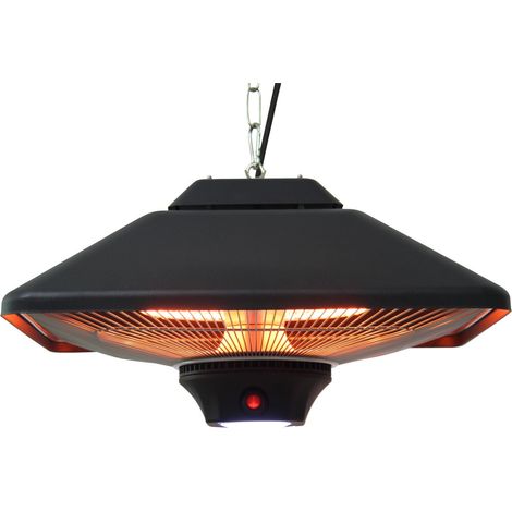 Terrassenstrahler Deckenstrahler Heizstrahler Fernbedienung LED Beleuchtung 2000W 43x43x25cm