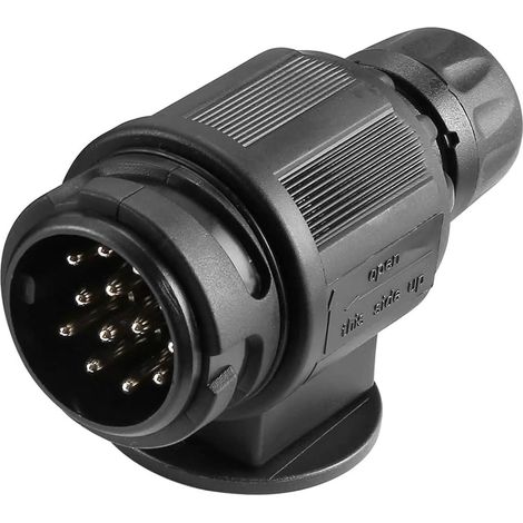 Prise remorque 13 Broches Etanche,12V Prise attelage 13 pin Connecteur Prise de Remorque Male pour Porte-vélos,Caravane,fiche remorque Male,Norme ISO 11446 (1/5)