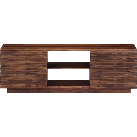 Meuble TV, Étagère TV, Meuble de Salon, 120x30x40 cm Bois de Sesham solide OIB3592E (1/5)