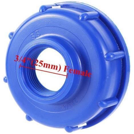 (3/4 Inch Blue) Tank Adapter, Female Thread, Water Tap Connector, Valve Replacement, Connection Tool