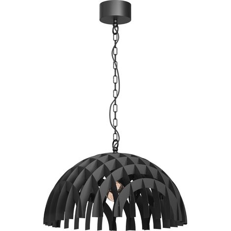 Suspension dôme Space Ø50 noir métal E27 15W Luminex