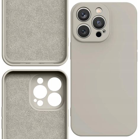 Coque en silicone beige pour iPhone 14 Plus (1/5)