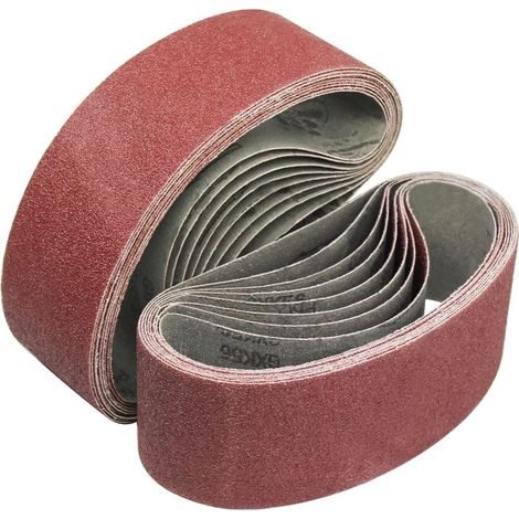 Lot 5 Bandes Abrasives 100x915mm Grits 80/120/150/240/400 Ponçage Bois Métal (1/4)